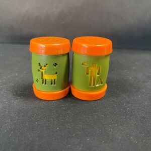 St Labre Indian School Salt and Pepper Shaker Set S and P Vtg Plastic